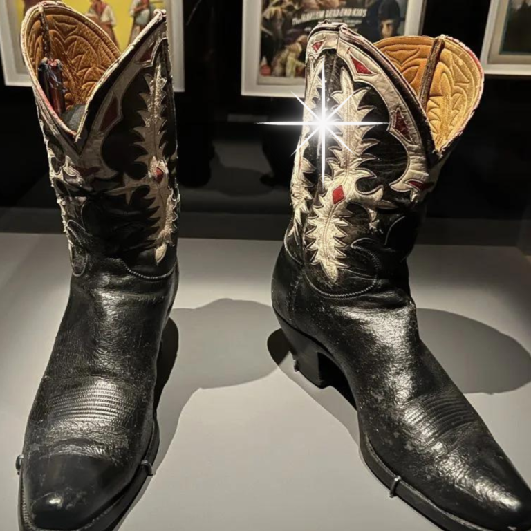 Boots from Apple Valley Dude Ranch on display at Academy Museum