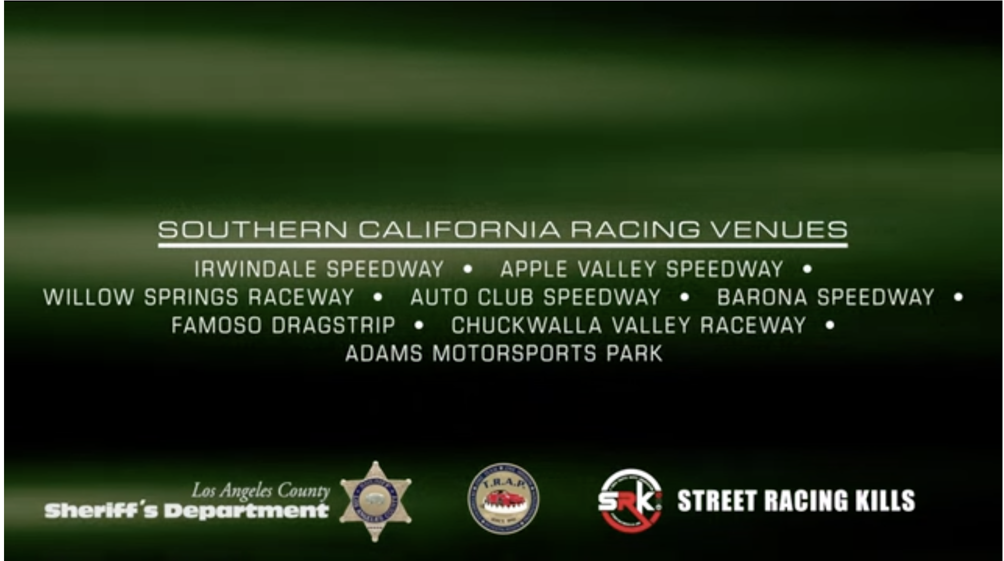 LA CO sheriff Apple Valley speedway