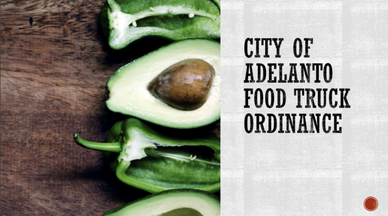 Adelanto regulating food truck vending within the city