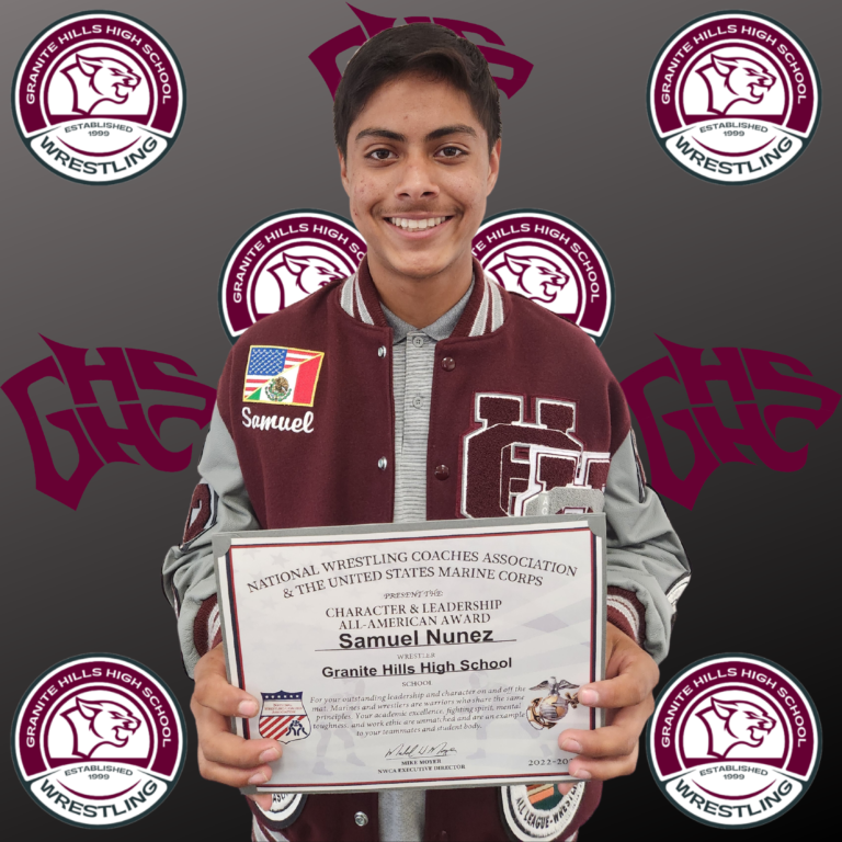 National Wrestling Coaches Association honors Granite Hills champ with Character & Leadership All-American Award
