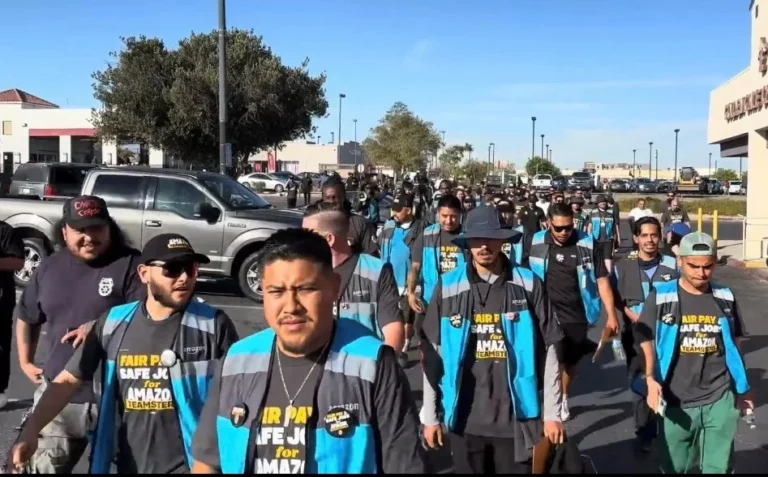 Hundreds of Victorville Amazon drivers demand union recognition