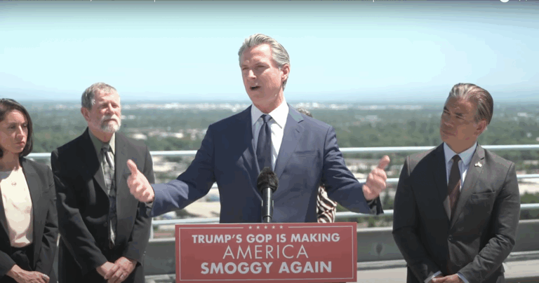 Newsom calls Trump’s GOP ‘Making America Smoggy Again’ after gas car ban overturned